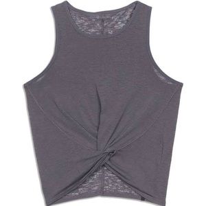 Lululemon cropped tank top. Size 4 in grey.